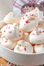 peppermint meringue cookies