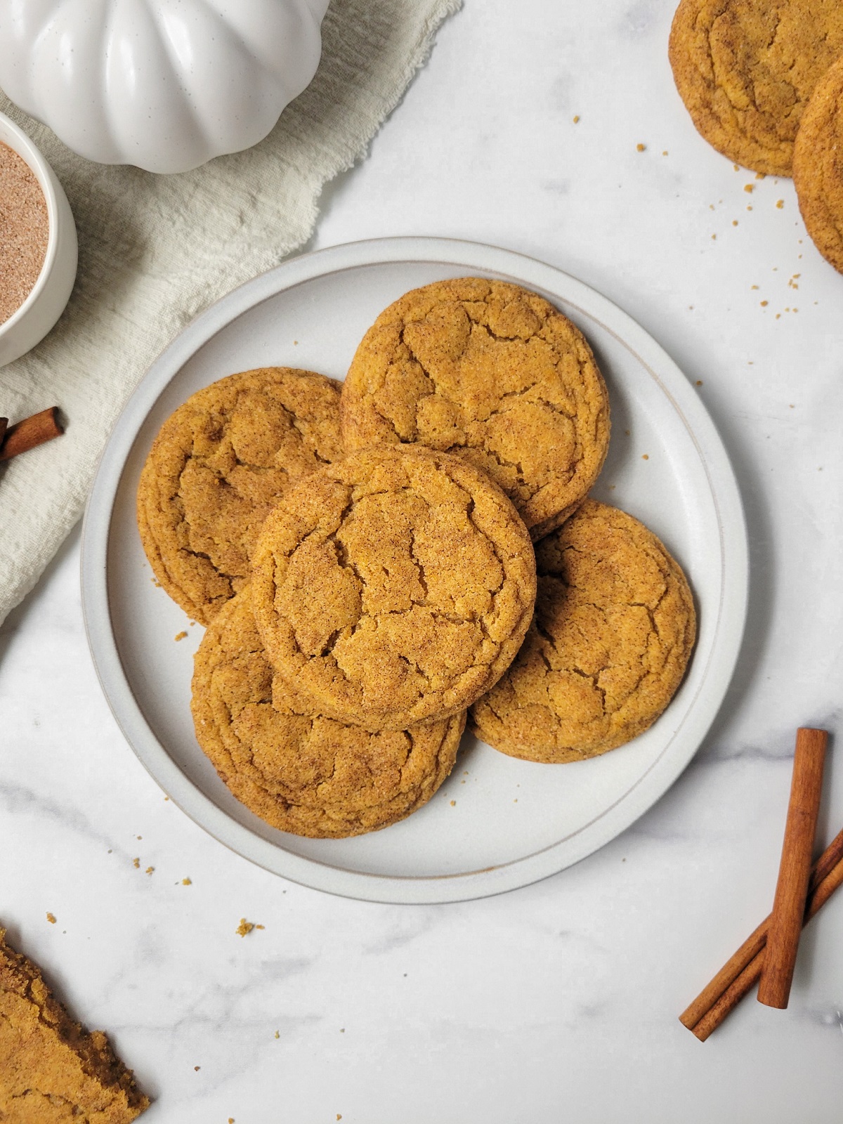 pumpkin snickerdoodle cookies